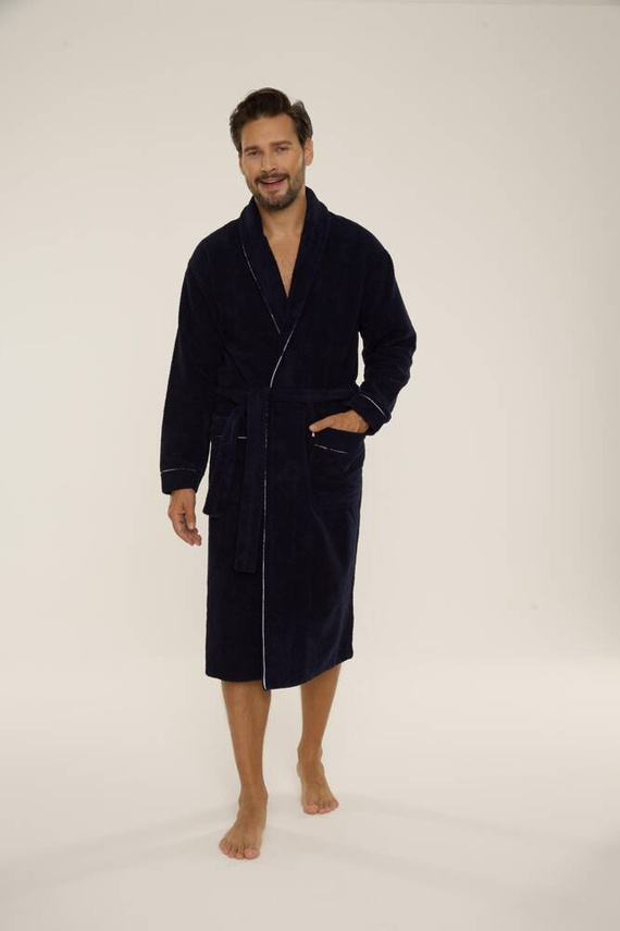 735 Manuele vestaglia da uomo De Lafense - blu navy