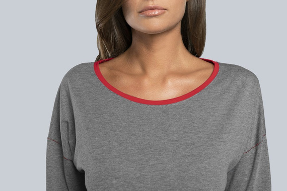 Lunghezza del pigiama da donna Accent. manica, lunghezza. pantaloni Italian Fashion - melange scuro