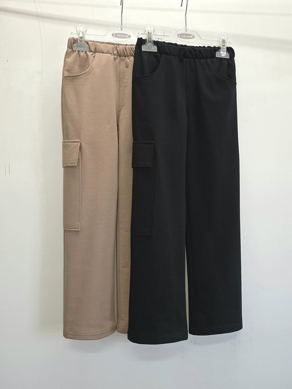Seven Bambarillo Pantaloni da Tuta Bambino in Cotone Beige Cargo