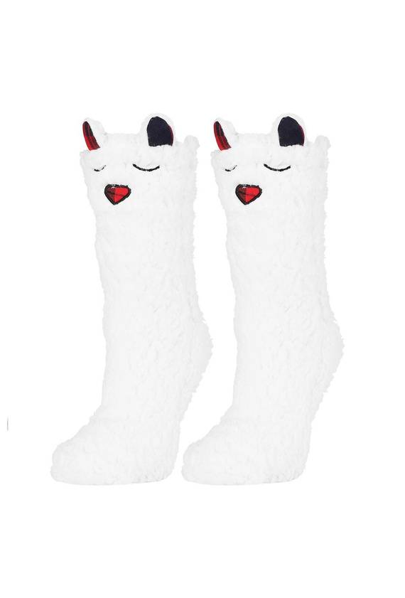 Calzini Moraj da donna CDC1600-001 bianco rosa- gonfio, smile e ABS antiscivolo