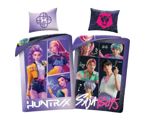 Biancheria da letto K-POP Demon Hunters Halantex 140x200 microfibra + 70x90