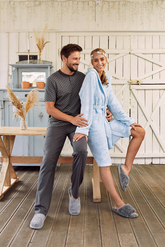 Misti Accappatoio da donna Moda Italiana - blu