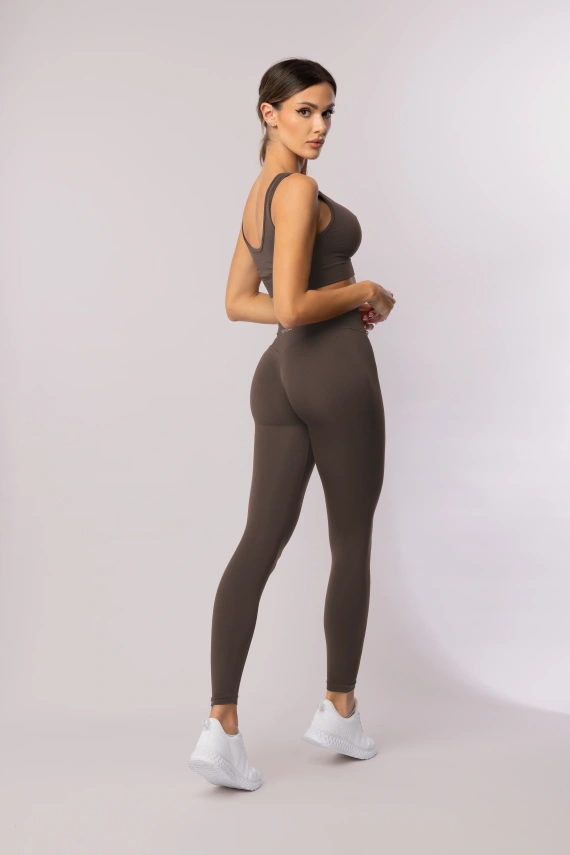 Leggings donna SPAIO Flex Innergy 2.0 senza cuciture al cioccolato, supporto al recupero