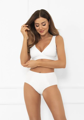 Libra maxi mutandine da donna con accento di pizzo | Moda Italiana bianco