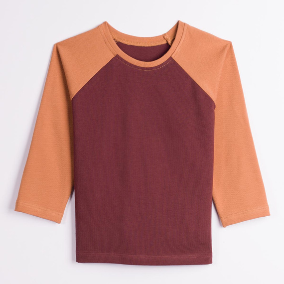228143 Nicol FARMA Maglia raglan bambino cotone marrone scuro