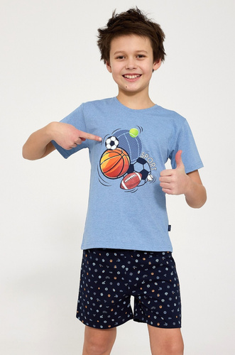 Pigiama bambino Cornette Young Boy 790/126 Sport in cotone blu
