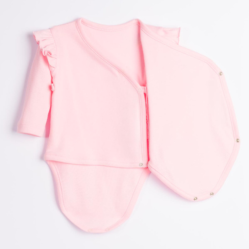 Body a portafoglio Nicol Tosia 225094 100% cotone rosa manica lunga