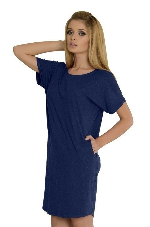 523 Camicia da notte Paula kr. manica - melange chiaro