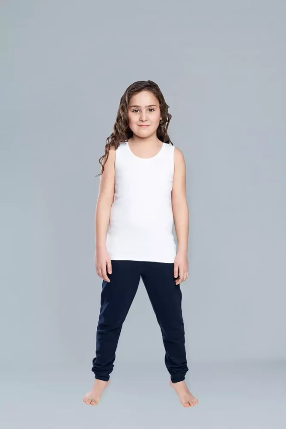 Tosia T-shirt per ragazze, spalla larga - Moda italiana - bianco
