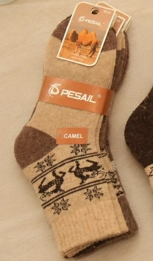 Pesail 3055 wz.22 Camel Wik calze donna invernali con renne - beige