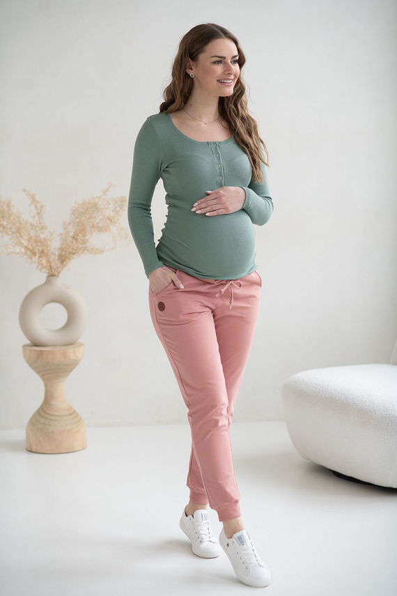 Tummy Milk&Love maglia premaman e allattamento in viscosa sage