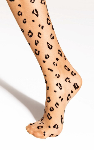 Calzettoni di tendenza.28 20 den Gatta daino - guardolo screziato, senza pressione