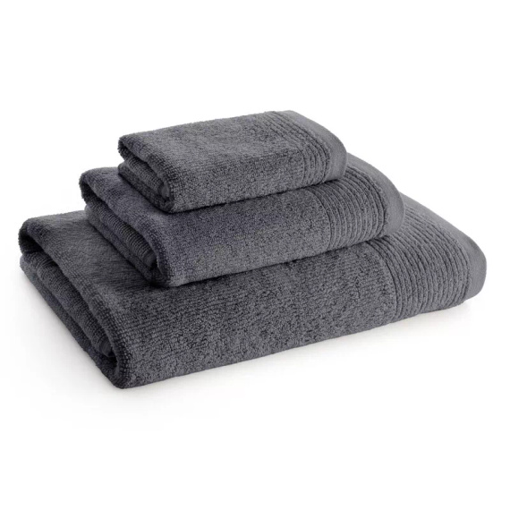 Set di 3 asciugamani Eurofirany 500 GSM cotone in confezione premium grafite