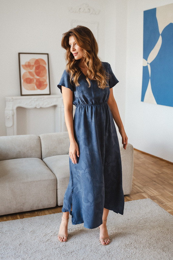 Milk & Love Lovely Dress Long abito premaman e per allattamento blu navy