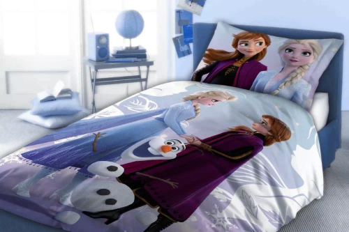 Frozen Iceberg Biancheria da letto Faro in cotone viola - 100% cotone, set Disney