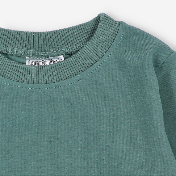 KAR-1020 Camicetta a maniche lunghe da ragazzo Lagarto Verde - cotone con elastan, produzione polacca
