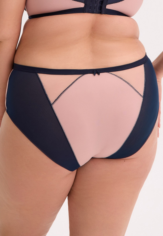 Tanga Aina GFP 1273 Gaia – Elegante pizzo, tulle elastico, comfort, blu scuro