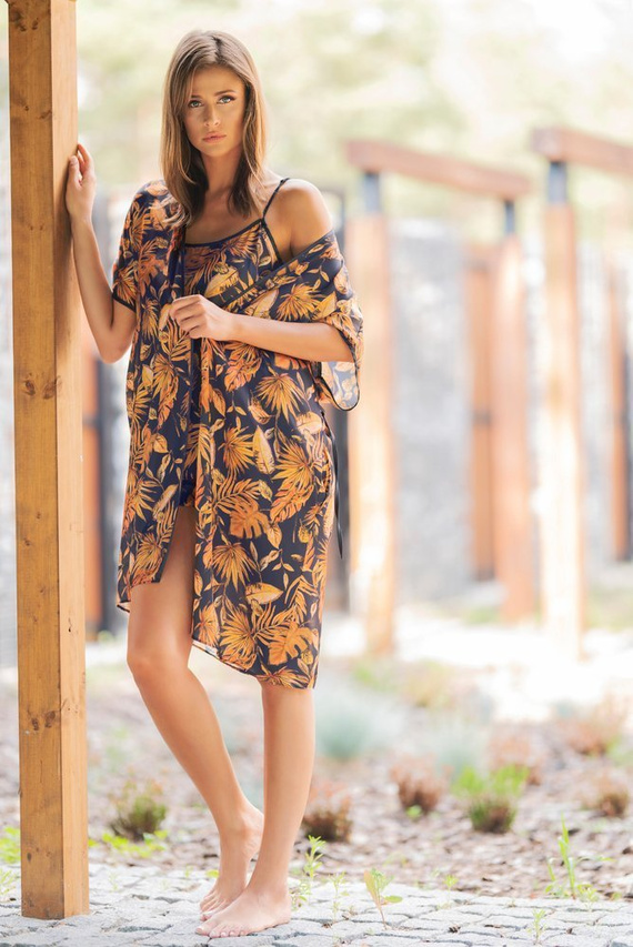 Monstera Accappatoio da donna Moda italiana - stampa