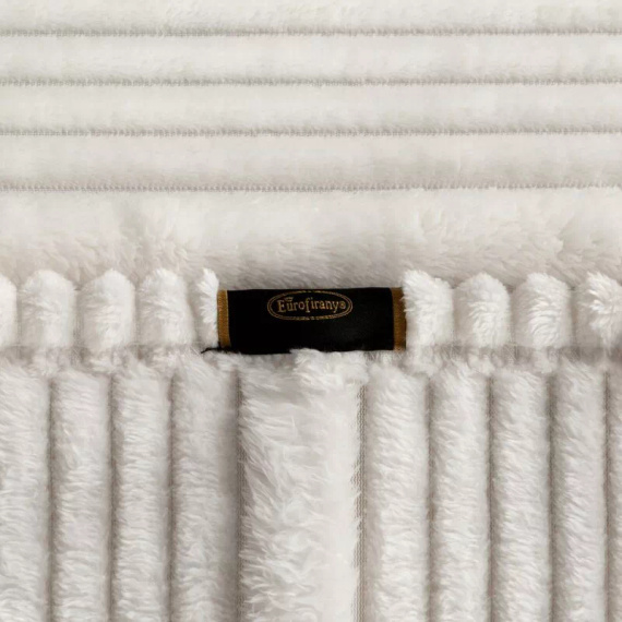 Coperta copriletto Nina 220x200 flanella 3D morbida Eurofirany 300 GSM bianco