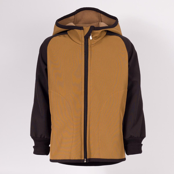 229020 Nicol Giacca softshell bambino con pile, cappuccio, rifrangente - oliva