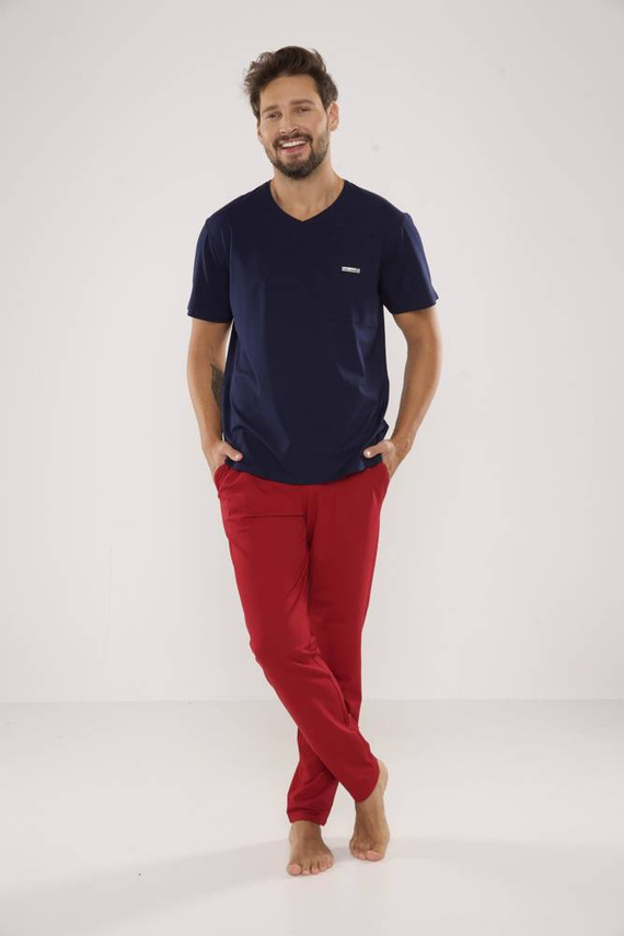 624 Pigiama Kevin Forex Uomo - blu navy-bordeaux
