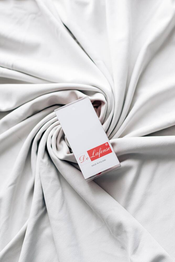 221 De Lafense giarrettiera in chiffon - azzurro