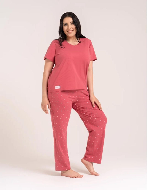 Pigiama donna Moraj PDD4300-024 rosa cotone cuori pantaloni lunghi