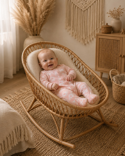 Pajac neonatale Mamatti PA16340 rosa in cotone con chiusura a pressione