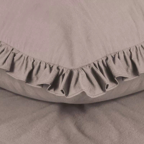 Biancheria da letto in cotone con balza Eurofirany 100% cotone con cerniera colore polvere