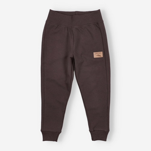 KAR-0040/BRA Pantaloni della tuta per ragazzo Lagarto Verde chocolate - comodi, in cotone, produzione polacca