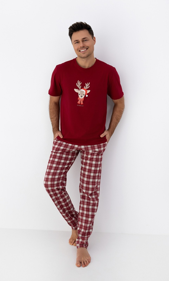Jack Pajamas Sensis - pigiama da uomo in cotone con camicia e pantaloni a quadri