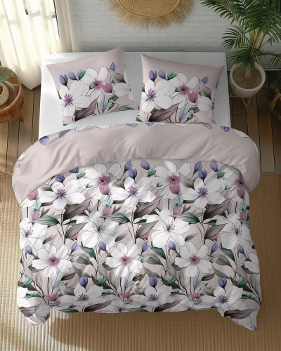 5774 B Cotton Bloom Detexpol Powder Pink Flower Biancheria da letto - 100% cotone, reversibile, produzione polacca