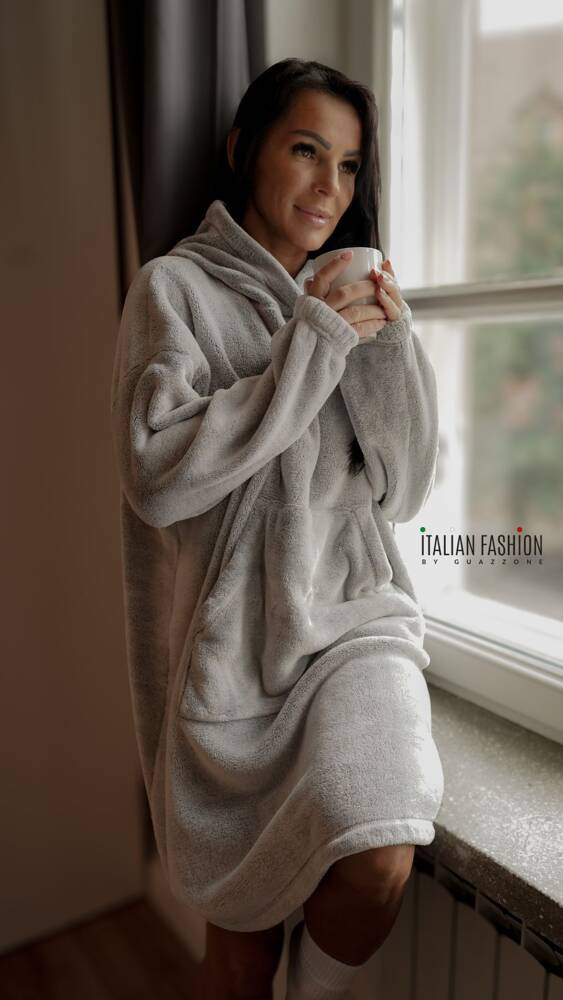 Forio Camicetta con cappuccio unisex Moda italiana - grigio