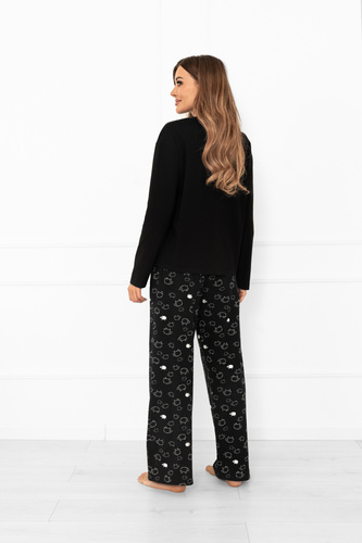 Pigiama donna Bonnie - cotone, manica lunga, pantaloni lunghi, pecora Moda italiana