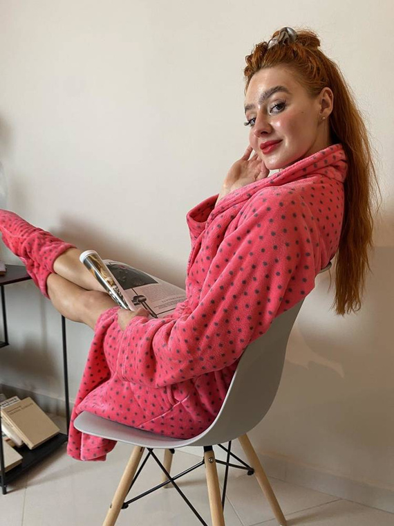 548 Melanie Vestaglia lunga da donna Forex - lampone