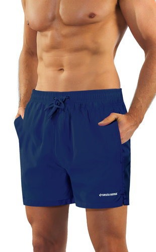 Sesto Senso costume da bagno uomo shorts mare ad asciugatura rapida tasche navy