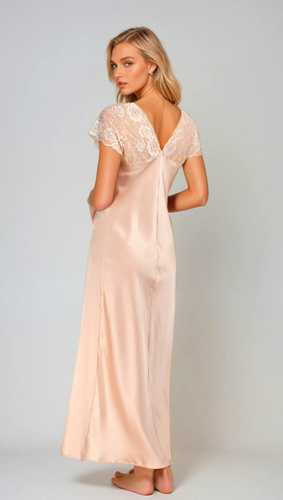 Sottoveste in raso Mactan di Kalimo - camicia da notte lunga con pizzo, nudo