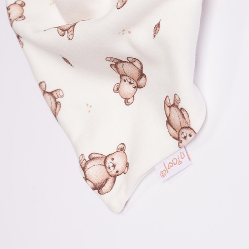 227077 Nicol BENEK Foulard per bambini 100% cotone crema con orsetti