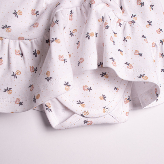 Nicol 220159 body vestitino bimba cotone floreale con volant