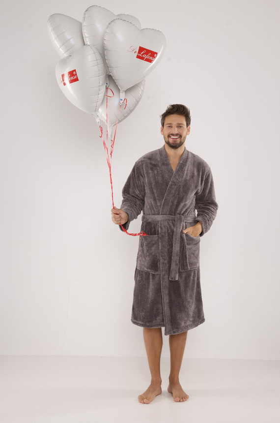 391 Accappatoio Hugo da uomo De lafense - grigio