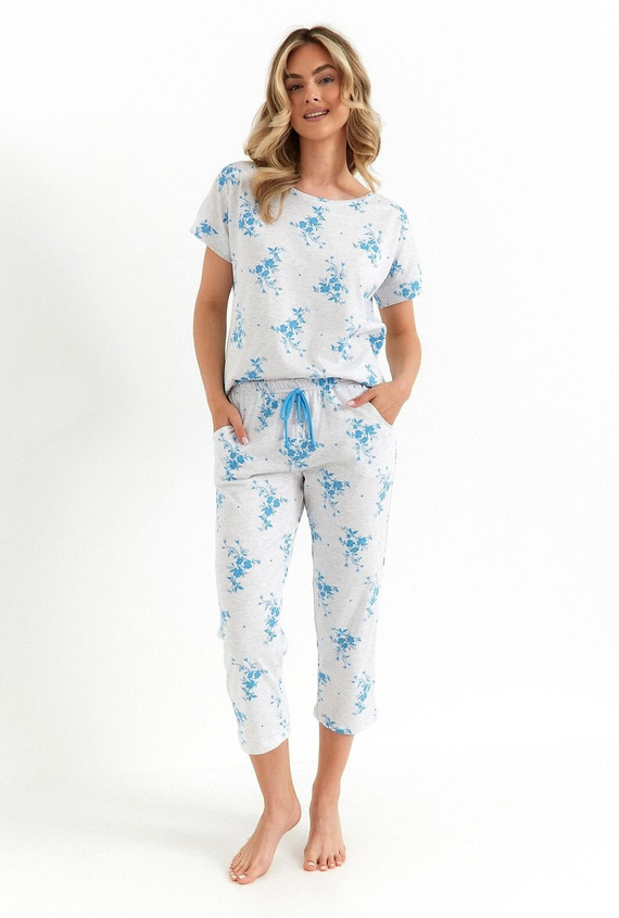 490 Pigiama da donna Cana grigio chiaro cotone confortevole classico