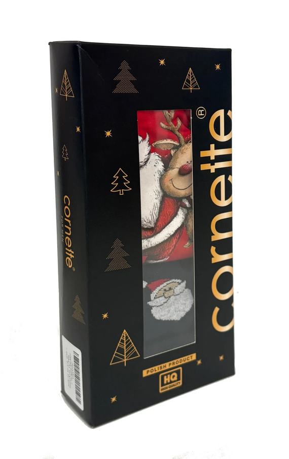 Cornette Gift 914/06 completo uomo natalizio boxer e calzini Babbo Natale renna