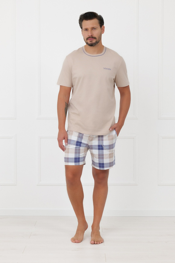 Pigiama uomo Juno Italian Fashion 100% cotone manica corta shorts