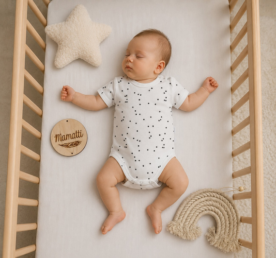 Mamatti BK16225 Body neonato manica corta stelle cotone