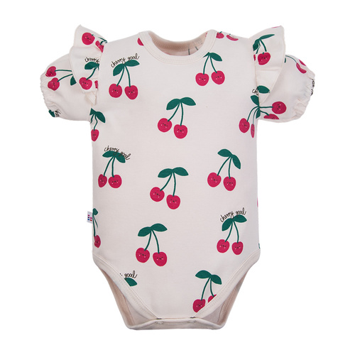 Body neonato Eevi Cherry manica corta cotone elastico comodo