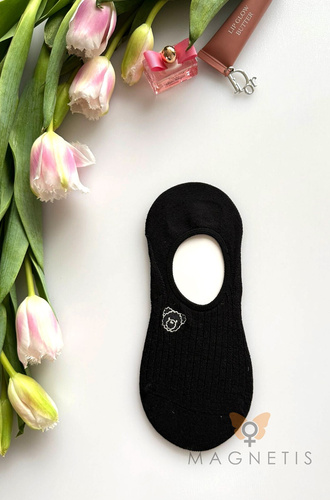 Calzini ballerina donna YN-251131 Magnetis – viscosa con silicone sul tallone