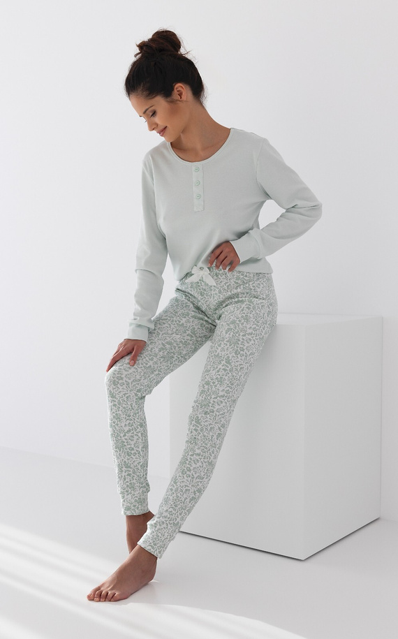 Pigiama da donna Olive Interlock Sensis - menta