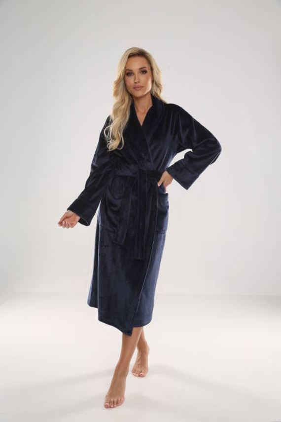 628 Accappatoio da donna Abigail Long Forex - blu navy
