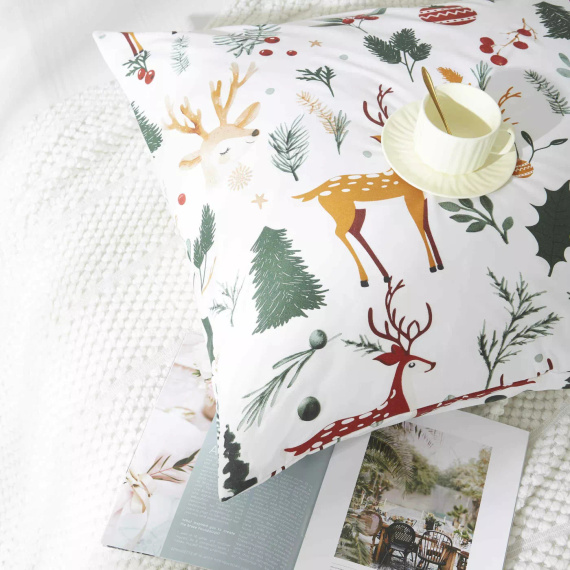 Biancheria da letto in microsatinato bianco I25 Spod Igły i Nitki - morbida, liscia e resistente