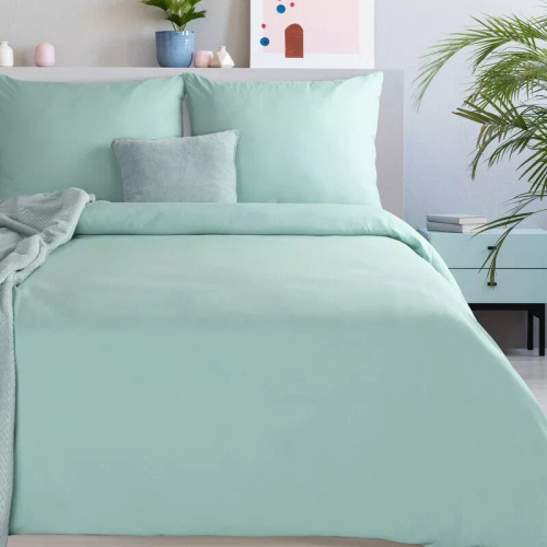 Biancheria da letto MI in microfibra Eurofirany morbida con cerniera 100% poliestere verde